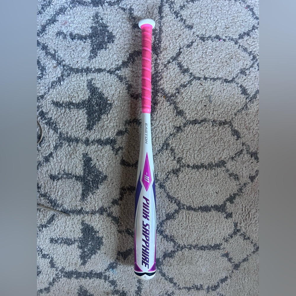 Easton Pink and White Softball Bat